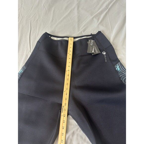 New Delfin Womens Black Heat Maximizing Workout Capri Pants Neoprene XXL - Picture 4 of 6